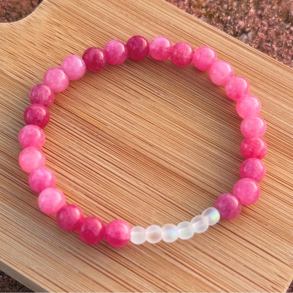 Gorgeous Rhodonite and Moonstone Bracelet